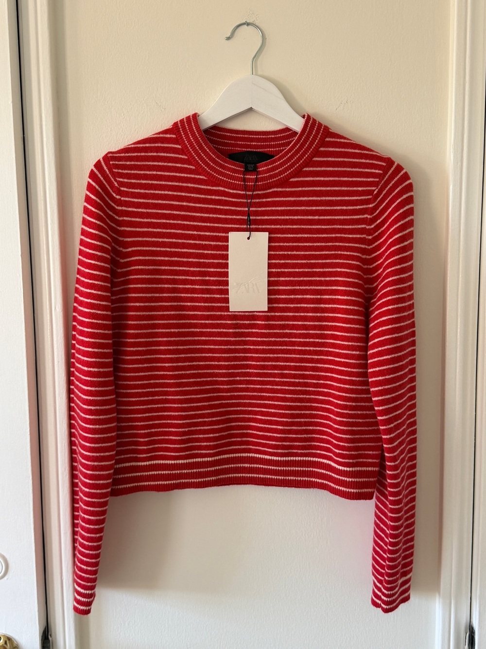 ZARA Red / White Striped Sweater